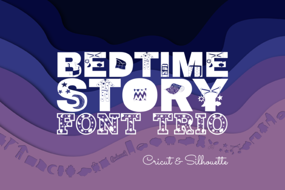 Bedtime Story Font Trio: A Playful Typeface for Whimsical Designs