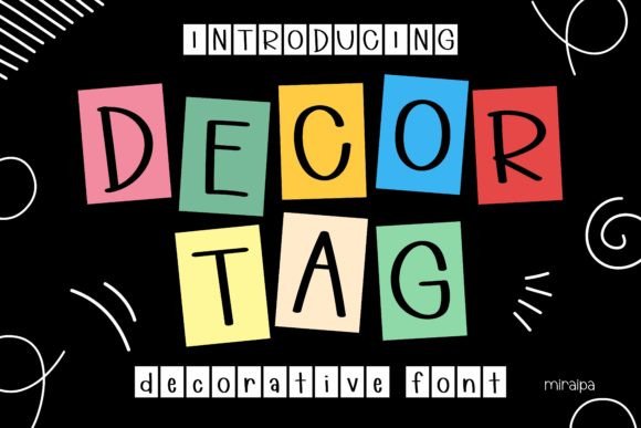 Decor Tag Font: A Friendly Typeface for Creative Projects