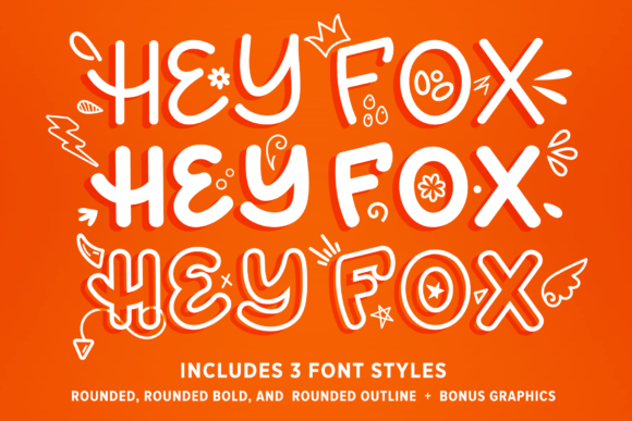 Discover the Playful Versatility of the Hey Fox Font Trio