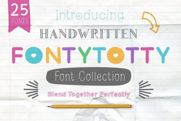 Fontytotty: 25 Hand-Drawn Fonts for Authentic Branding